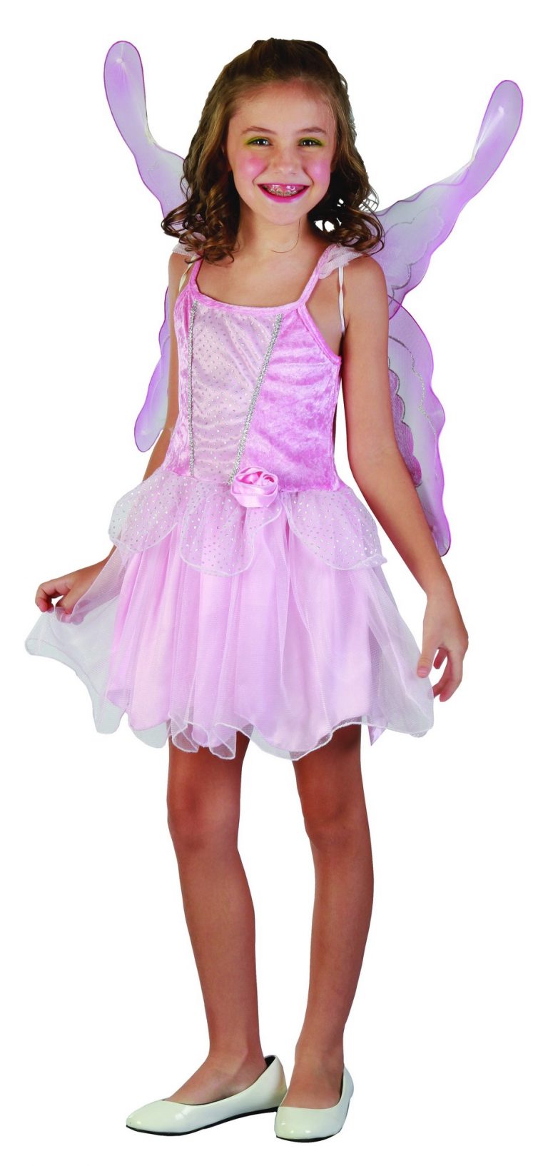 Déguisement Fée Papillon 4 Pièces - Ailes, Tutu, Baguette Et Serre-tête Pour Fille - Violet