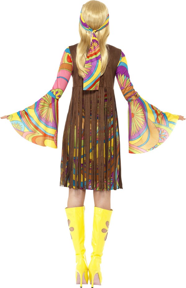 YADODO Deguisement Hippie Femme Tenue Annee 70 Style Discothèque Robe De Costume Hippie De Style