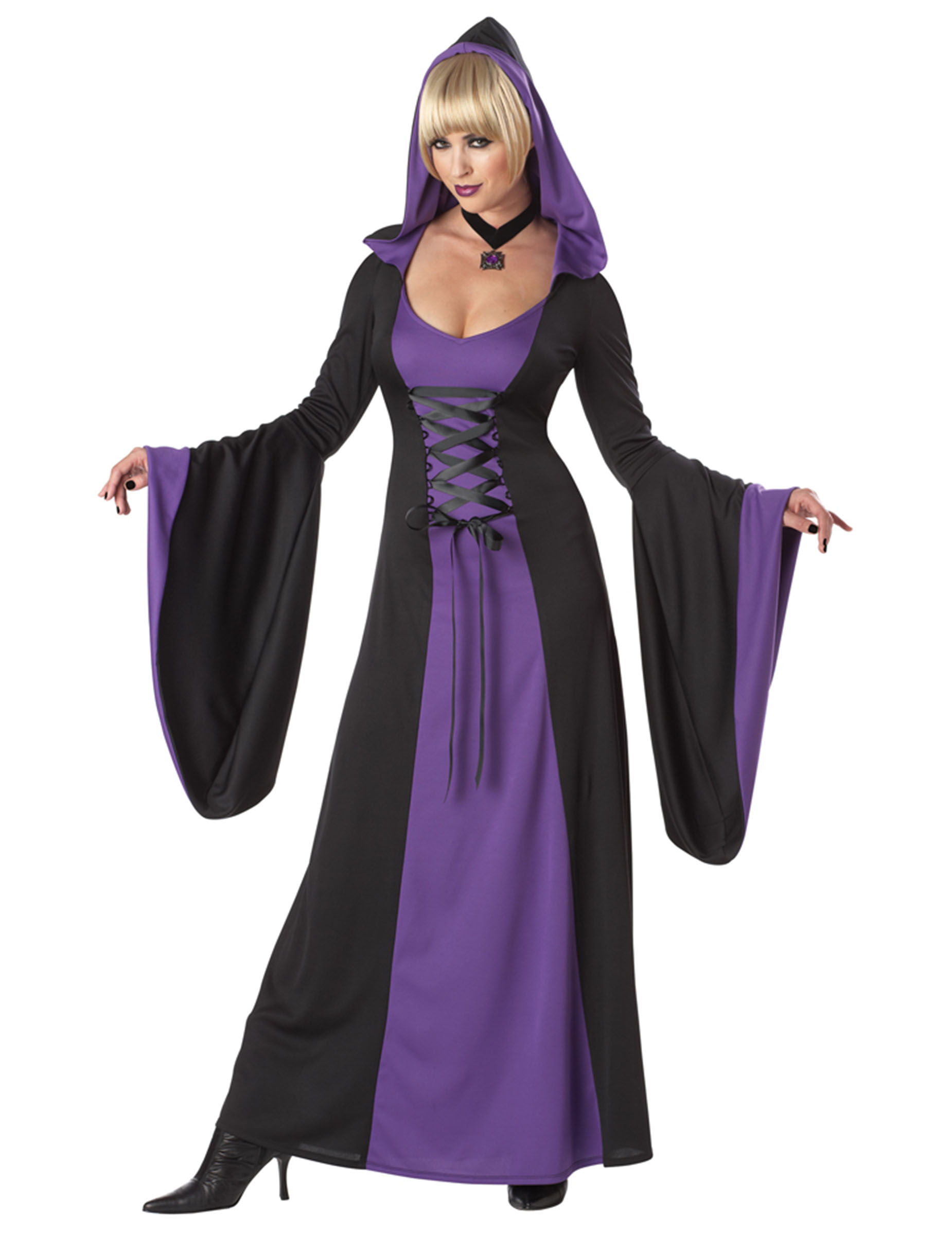 Déguisement Robe à Capuche Violette pour femme - moncostume.ch