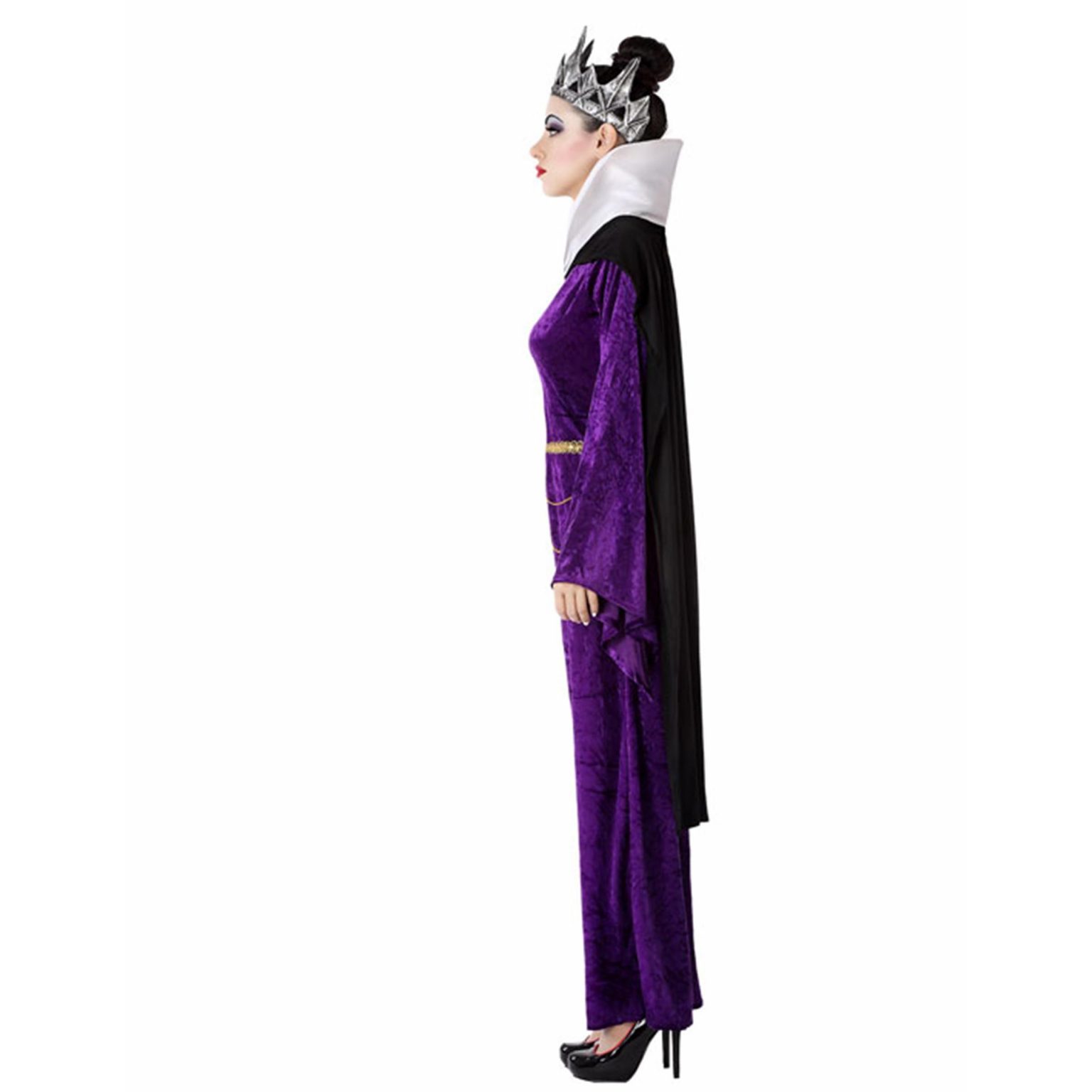 Costume Méchante Reine Halloween Femme - Cape Velours, Cornes Diable, Bijoux Gothiques - Idéal Cosplay