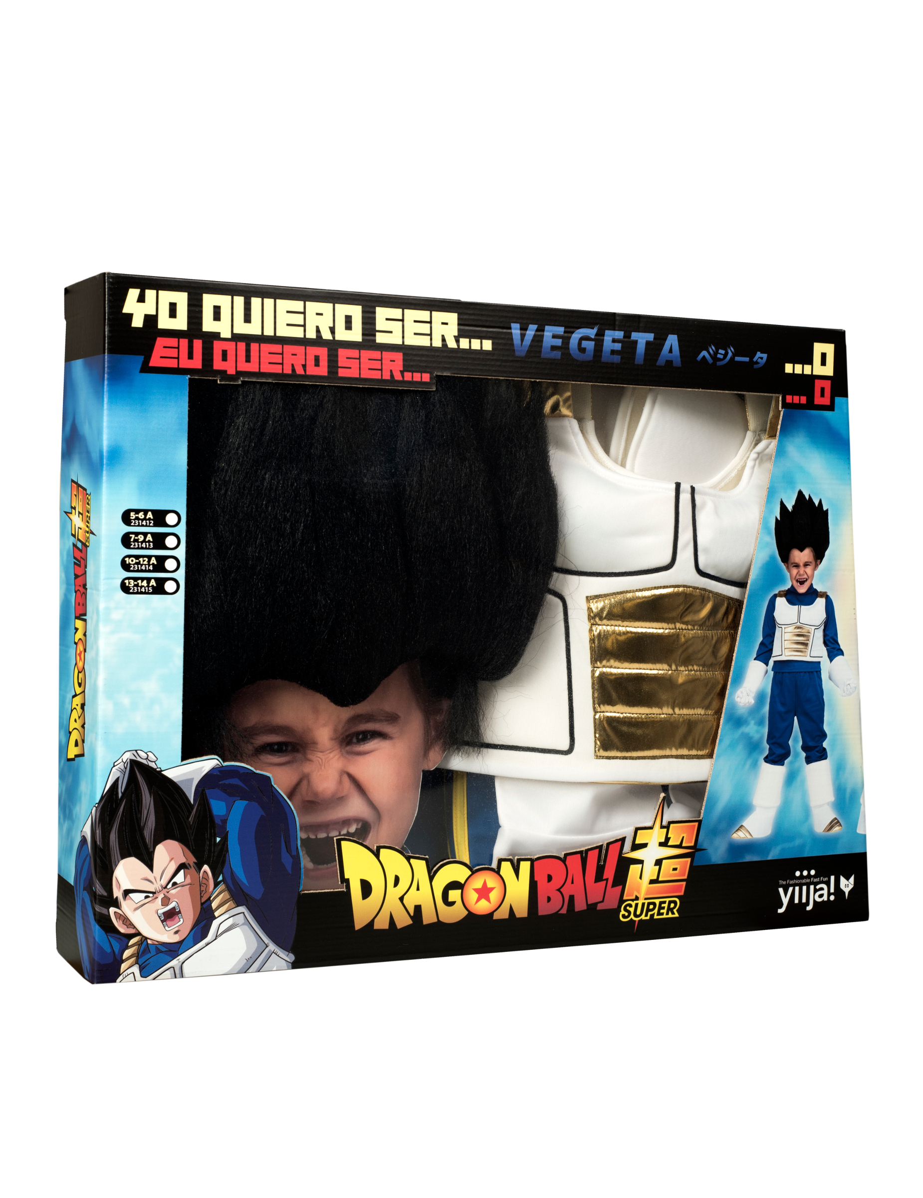 Coffret déguisement Super Saiyan Goku Dragon Ball enfant avec perruque –  Aussitôt Fêtes